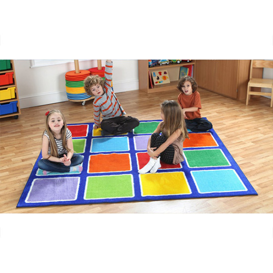Rainbow Rectangle Carpet