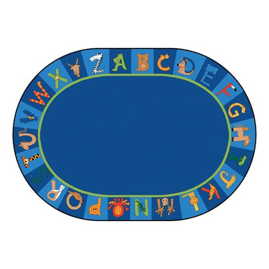 A to Z Animals Oval - Large