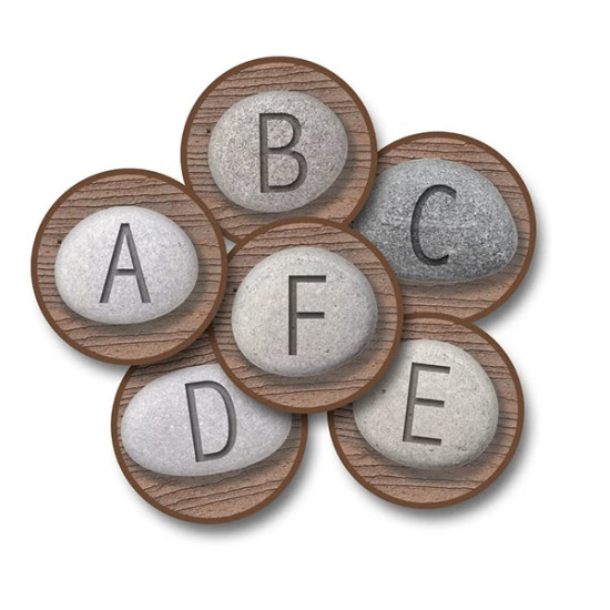 Alphabet Stones Seating Rounds
