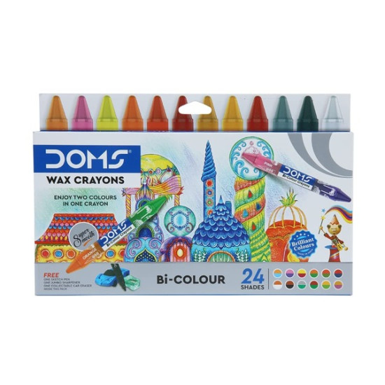 Bi Color Wax Crayons 
