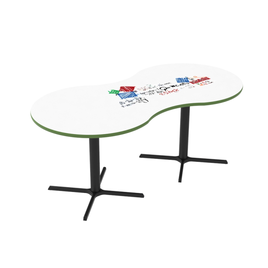 Café Table- Peanut with X Base 914x1829mm