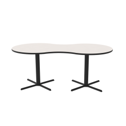 Café Table- Peanut with X Base 914x1829mm