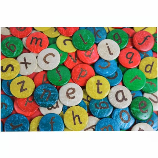 Coconut Shell Circles - Lowercase Alphabet