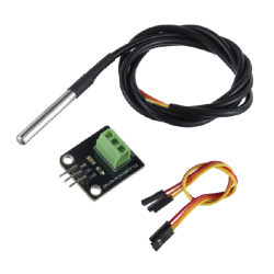 DS18B20 Waterproof Digital Temperature Sensor, Stainless Steel Probe with DS18B20 Adapter