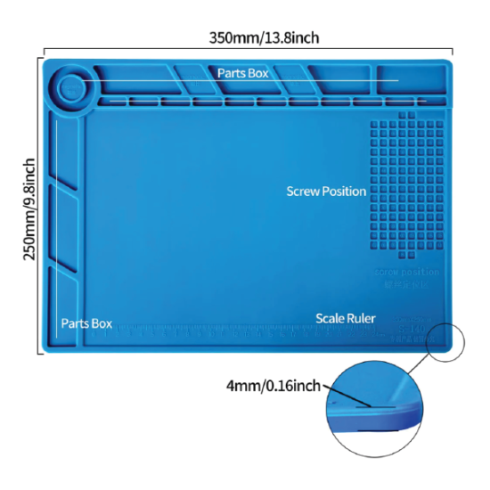 Heat Insulation Silicone Soldering Mat          