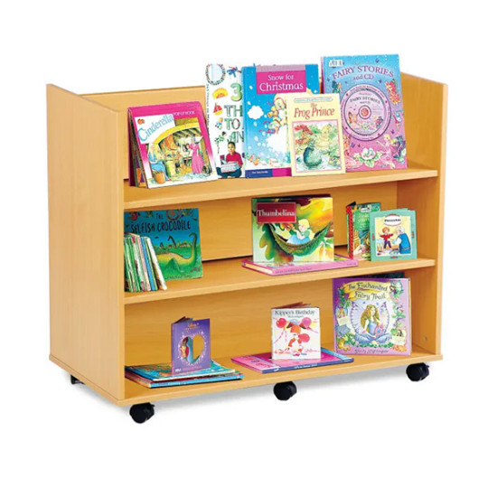 Library Unit with 3 Horizontal Shelves Each Side