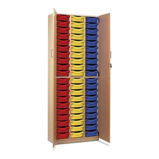 Shallow Tray Storage Cupboard - 60 Trays