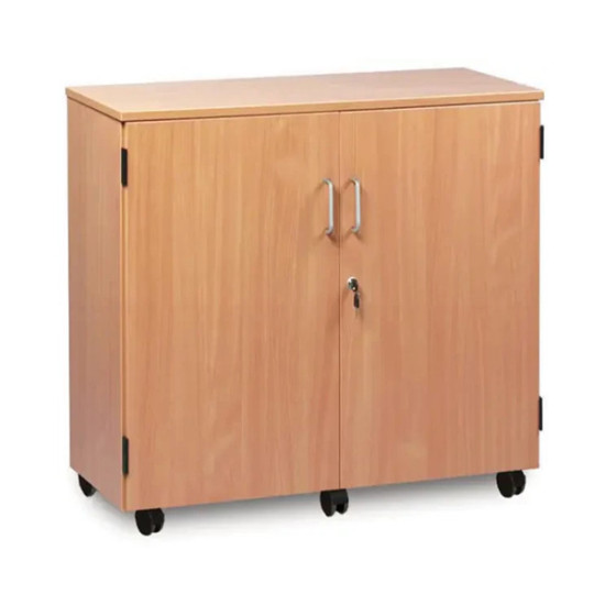 Stock Cupboard With 2 Adjustable Shelves - Mobile