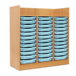 Shallow Tray Unit with Shelf - 36 Trays