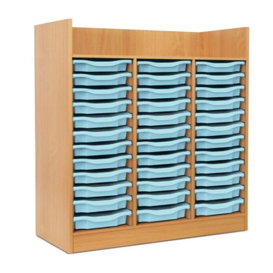 Shallow Tray Unit with Shelf - 36 Trays