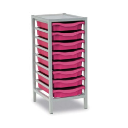 Shallow Tray Metal Unit - 6 trays