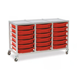 Shallow Tray Trolley - 18 trays