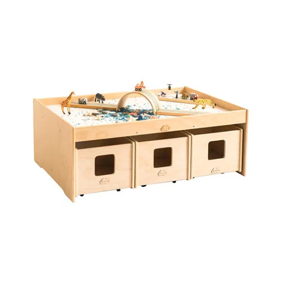 Wooden Activity Table with Storage Box