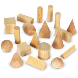 Wooden Geometric Solids - Set of 12