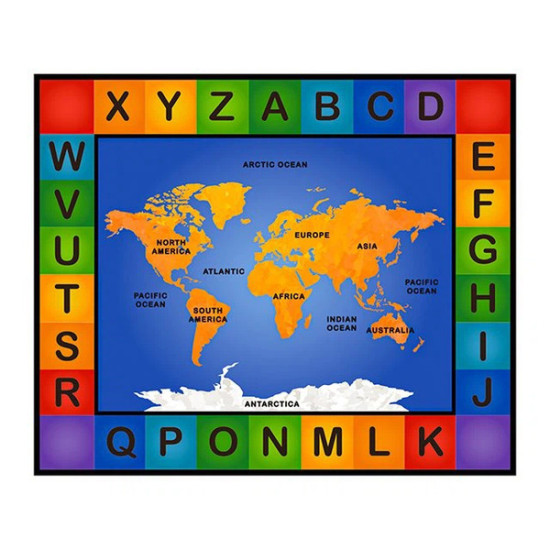 World Map Carpet