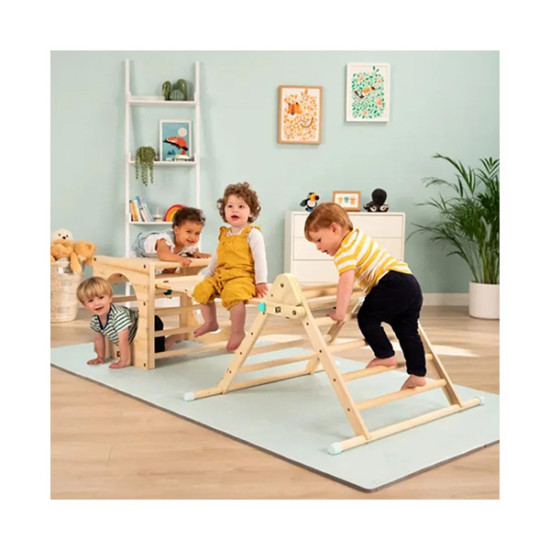 Wooden Climbing Triangle Cube & Slide