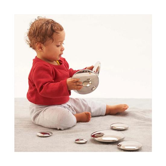 Sensory Reflective Silver Buttons