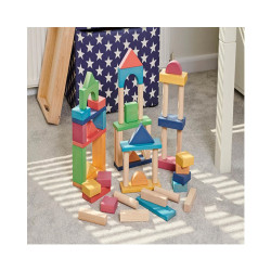 Rainbow Wooden Jumbo Block Set