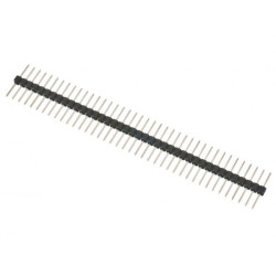 2.54mm 40Pin Single Row Black Male Header Needle (Pack of 2pcs) 