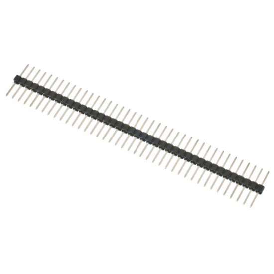 2.54mm 40Pin Single Row Black Male Header Needle (Pack of 2pcs) 