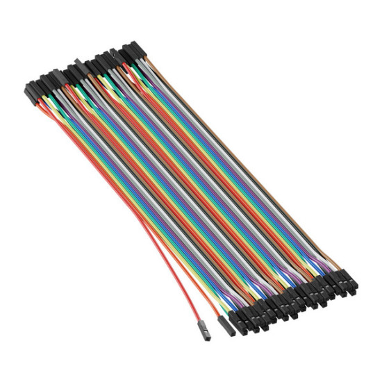 Female to Female Jumper Wire (Multicolor, 20cm Length) - 40/ Pack