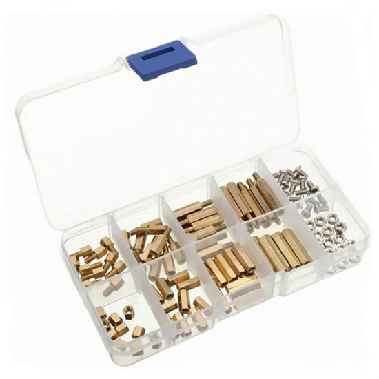 120pcs/Box M3 Stainless Steel Screw Nut Brass Column Kit