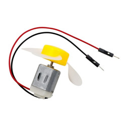 130 DC Motor with Fan and Wires (3-6V)