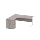 Double Upright Left Hand Radial Desk + Desk High Pedestal