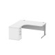 Double Upright Left Hand Radial Desk + Desk High Pedestal
