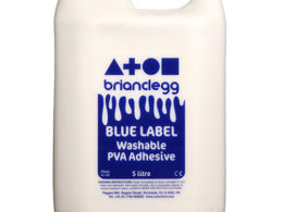 GL18 Blue Label Washable PVA Adhesive 5L on white