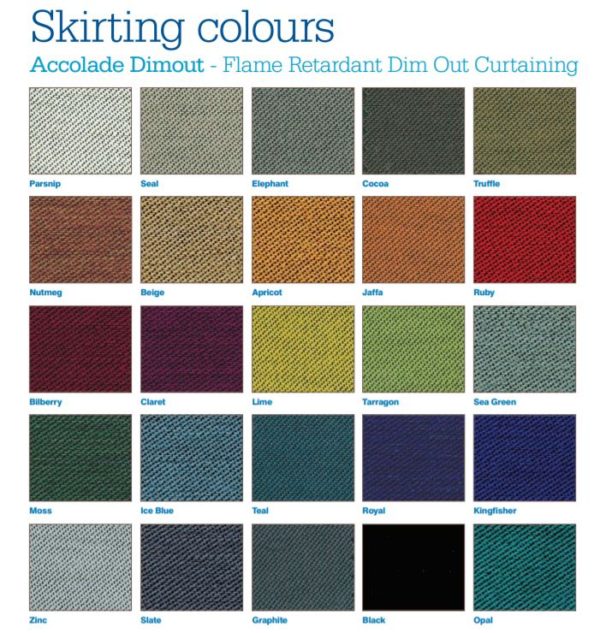 Stage Skirting Colors Chart
